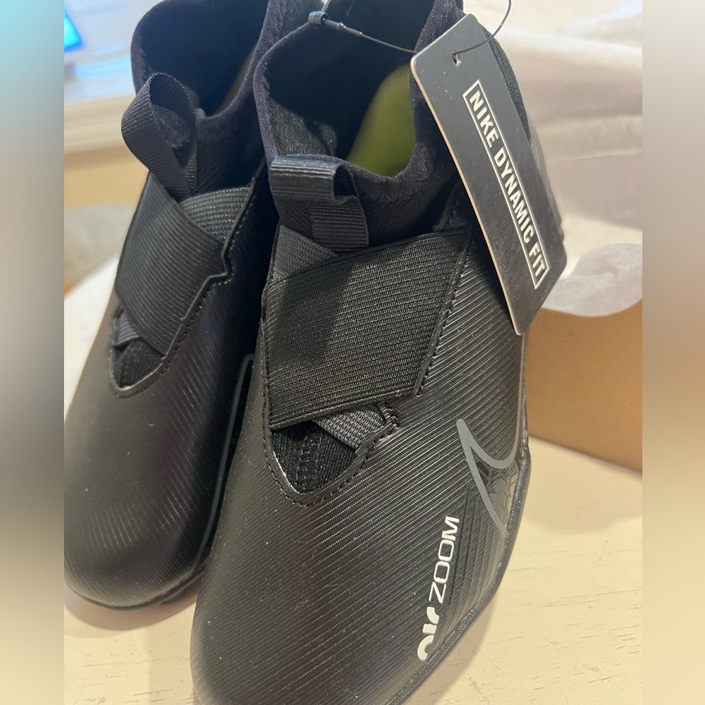 NWT New size 2; Nike high-top soccer shoes; JR ZOOM SUPERFLY 9 ACADEMY TF ($72)